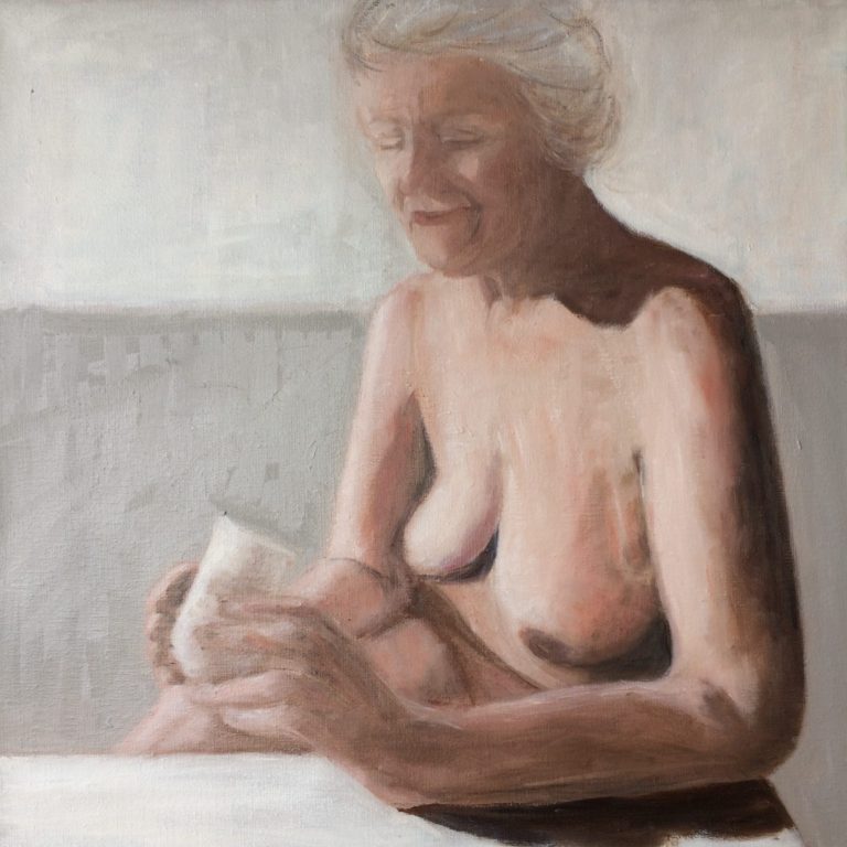 Maleri af Lis Kjærgaard - olie på lærred - 40 x 40